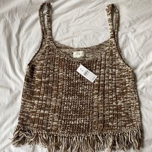 Lou & Grey Cropped Summer Sweater Tank, size L